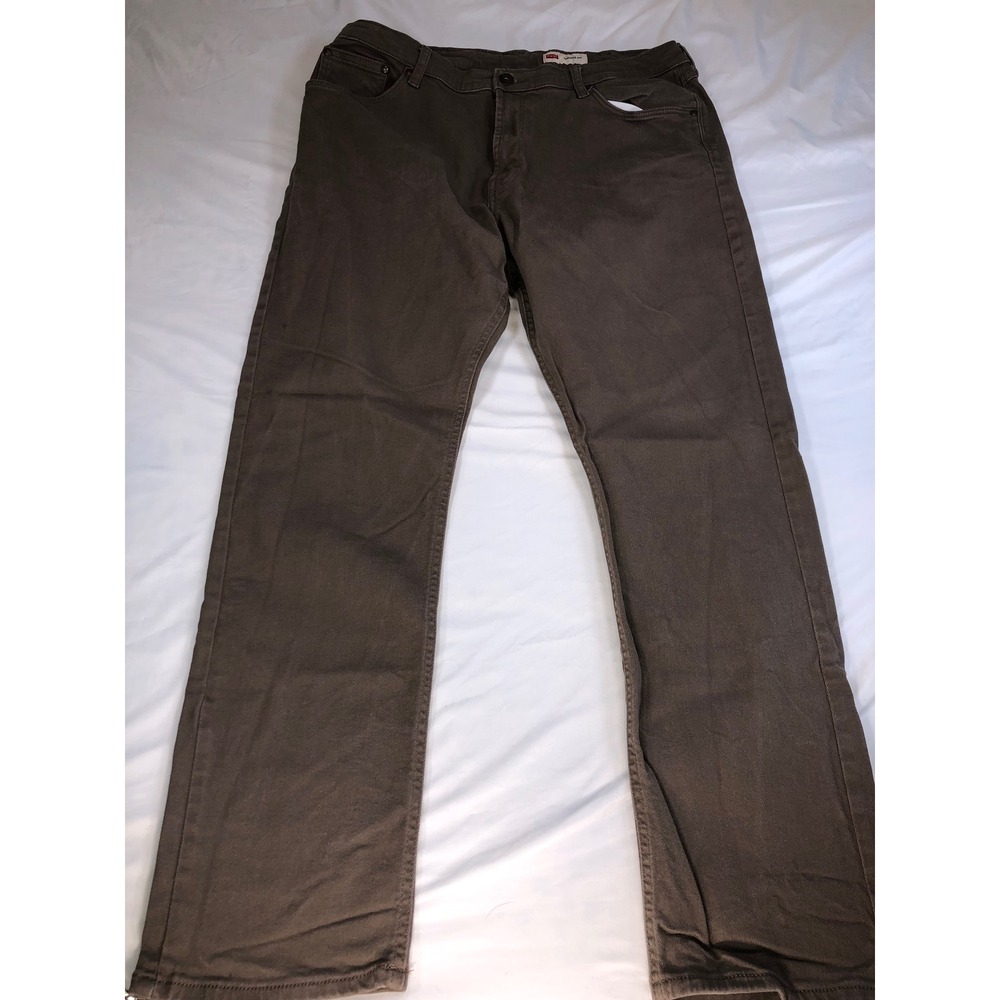 Wrangler Mens Athletic Fit Brown Stretch Pants 38x32 112360009